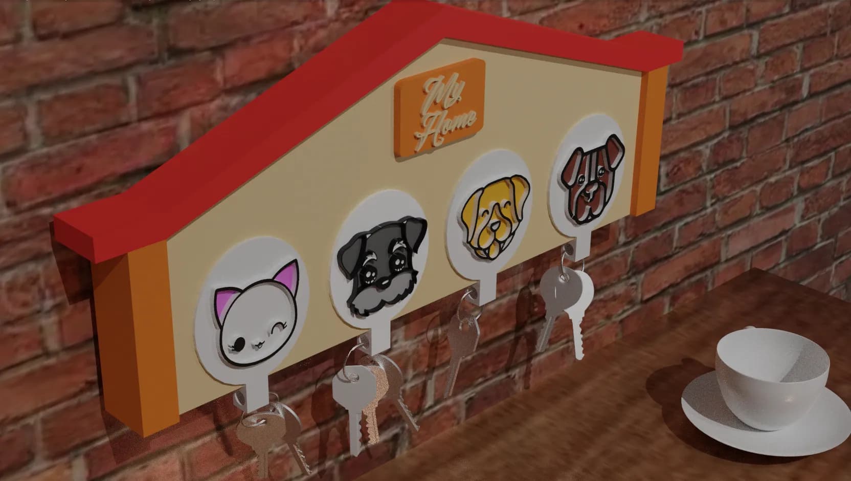 Porta Llaveros con Forma de Mascota