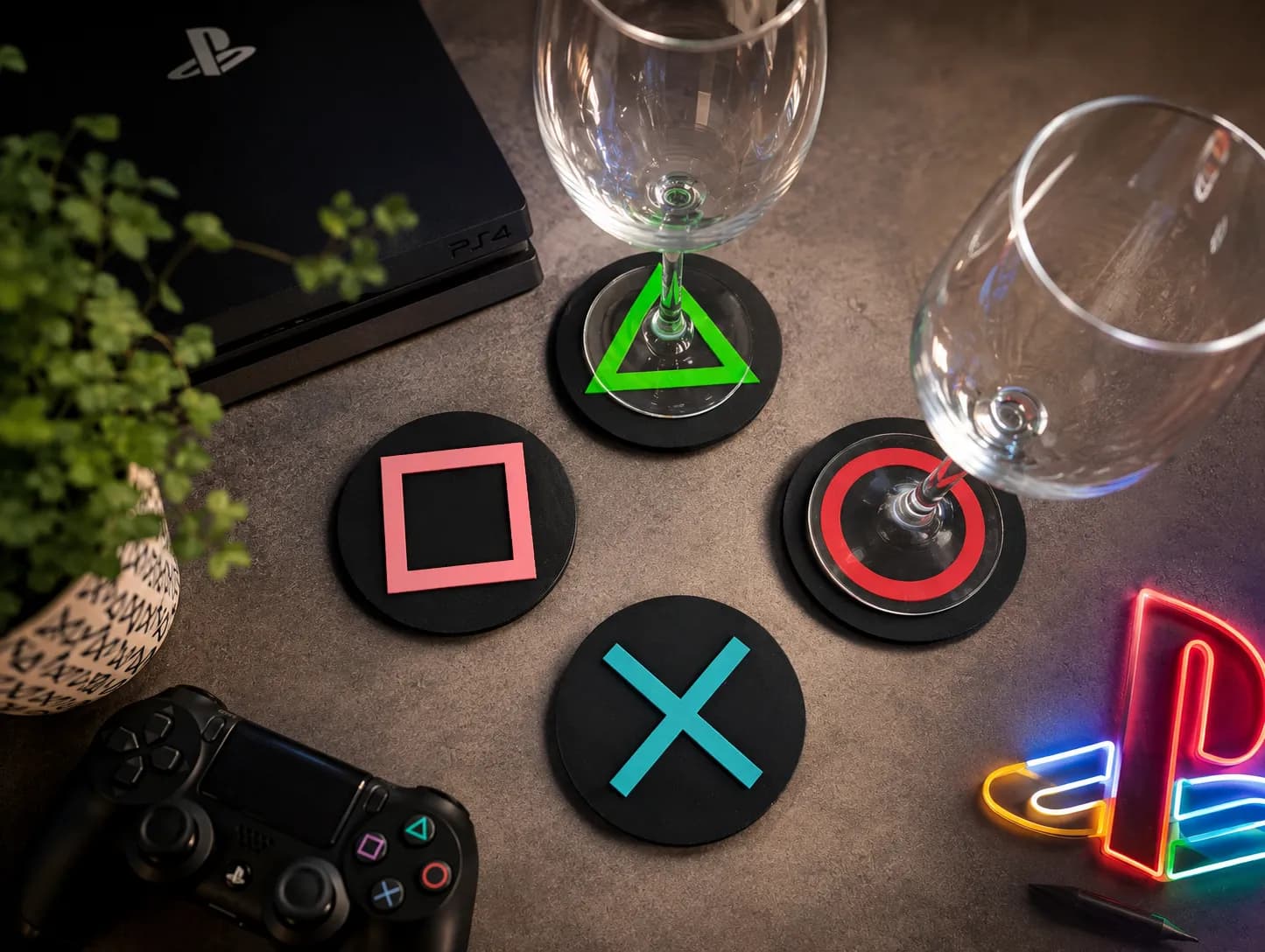 PlayStation Button Coasters - Image 1