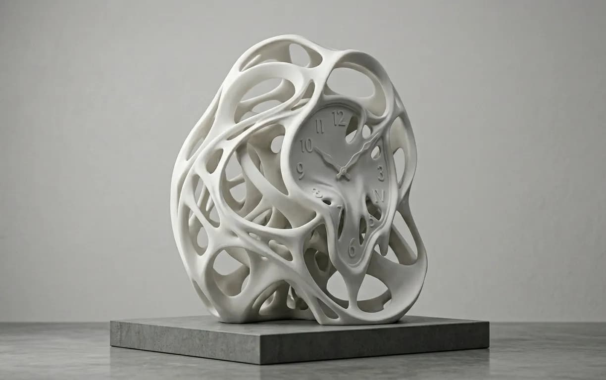 Melting Chronos Clock Sculpture - Image 2