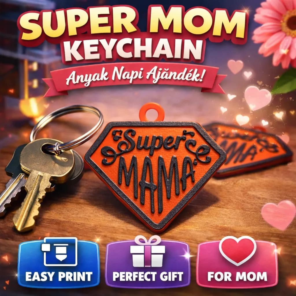 Super Mom Keychain - Image 1