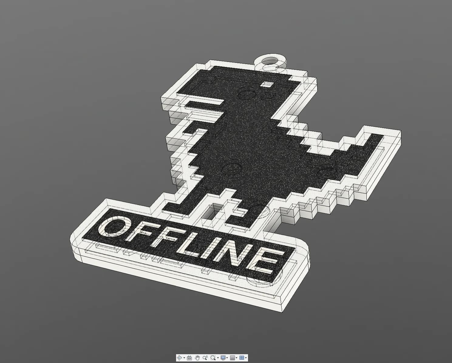 Chrome Offline Dino Keychain - Image 3