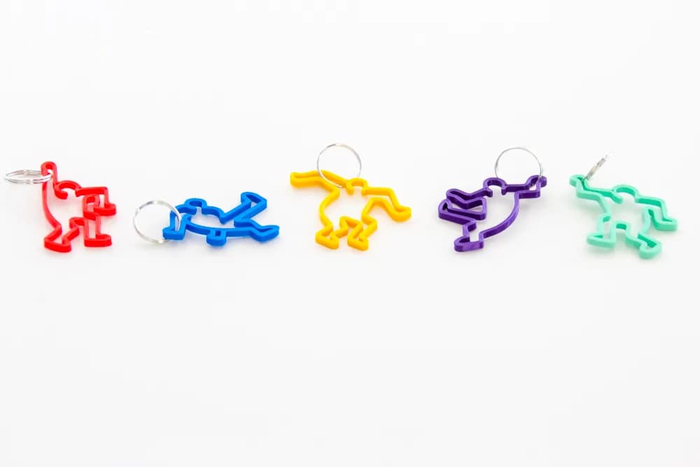 Keith Haring-Style Dancing Figure Keychains - Image 2