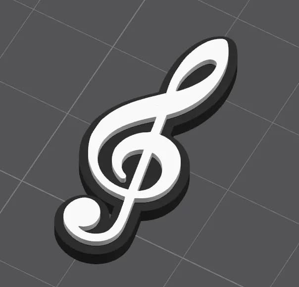 Treble Clef Keychain