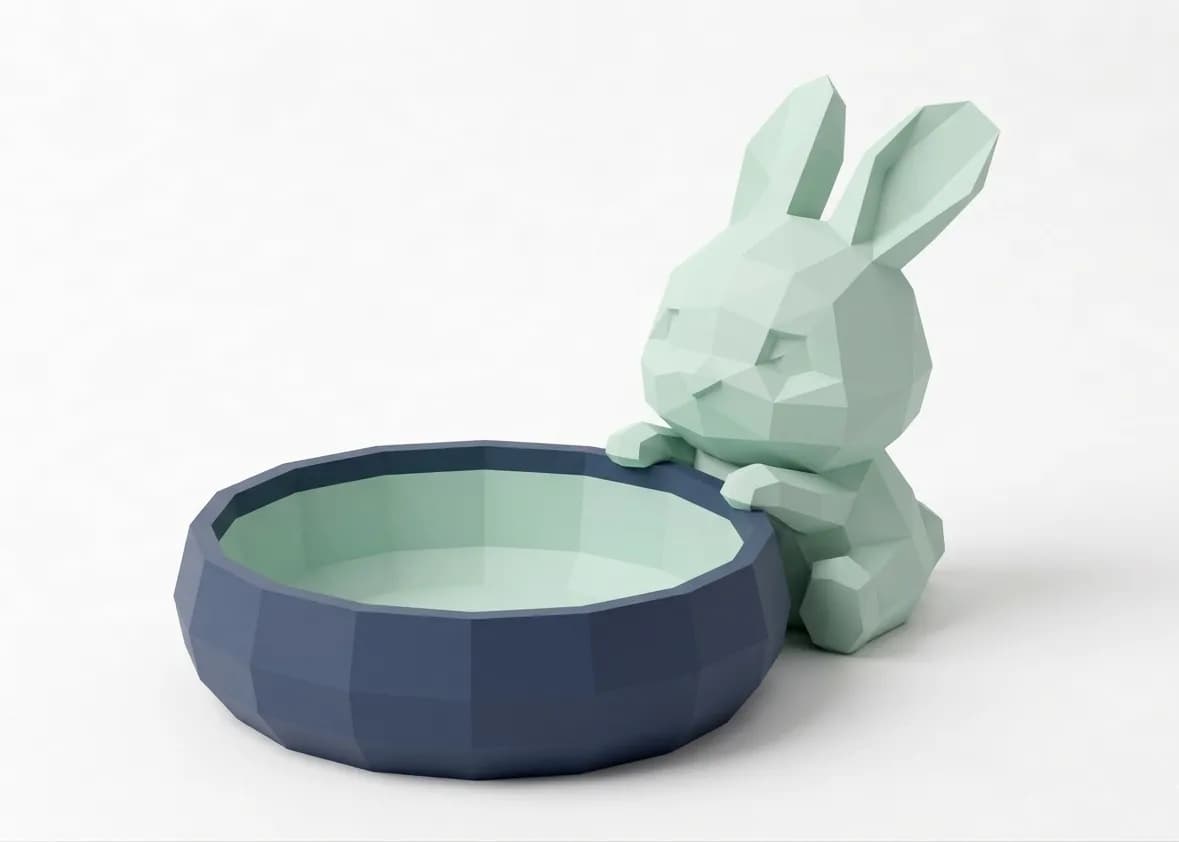 Low Poly Bunny Bowl - Image 5