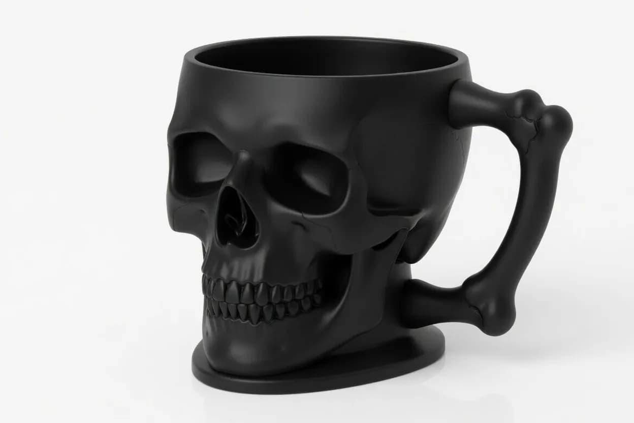 Skull Mug with Bone Handle - Image 3
