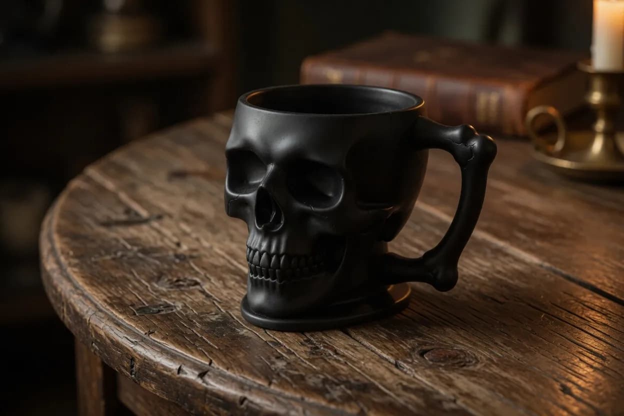 Skull Mug with Bone Handle - Image 4