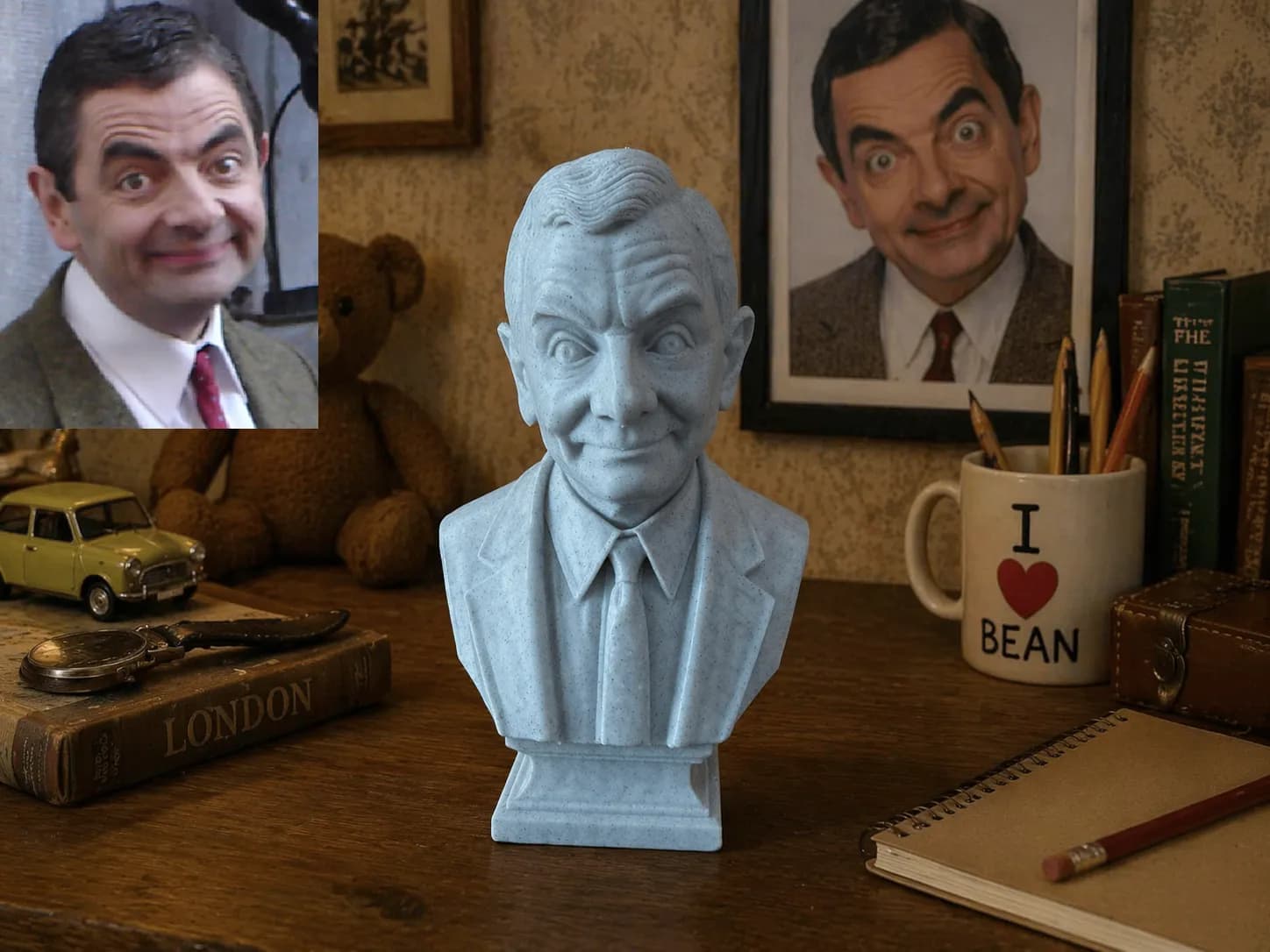 Rowan Atkinson Mr Bean Bust - Image 1