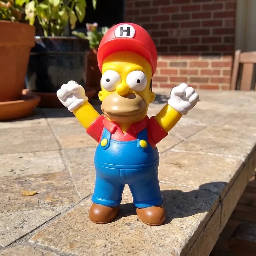 Homer Simpson Dressed as Mario - Image 1