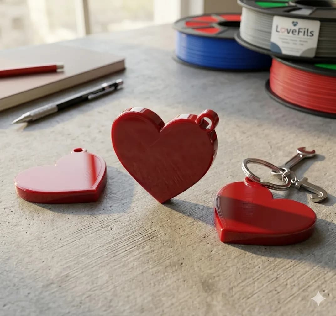 Llavero Corazón 3D Minimalista