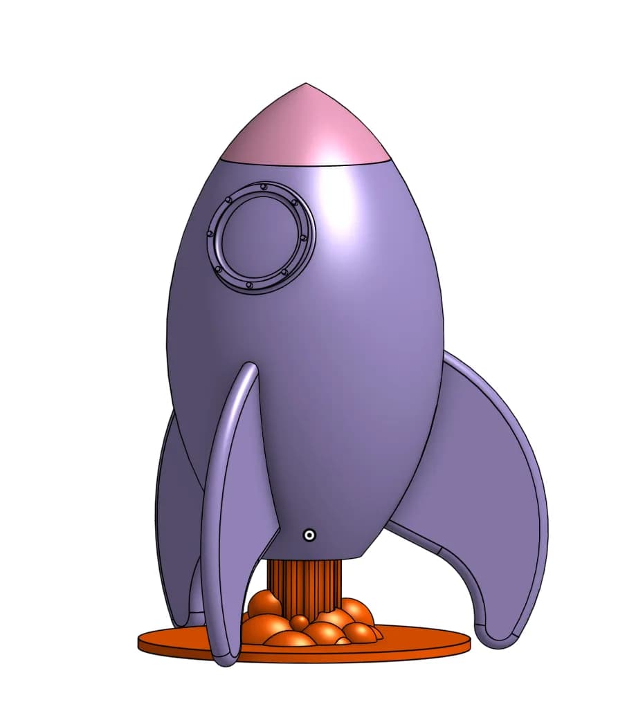 Retro Rocket Desk Display - Image 4