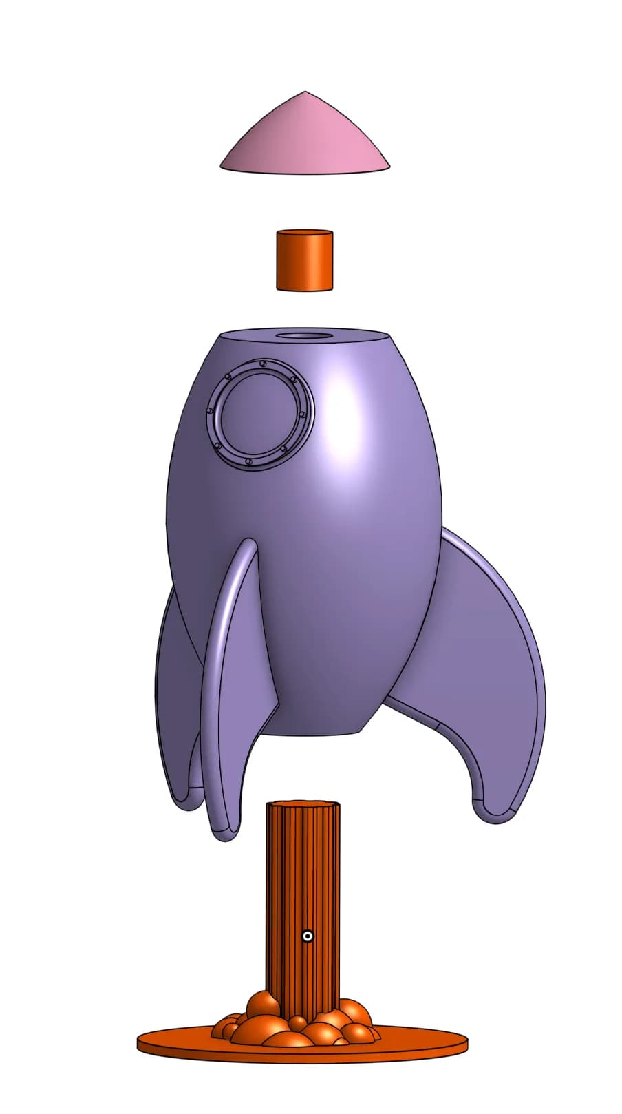 Retro Rocket Desk Display - Image 5