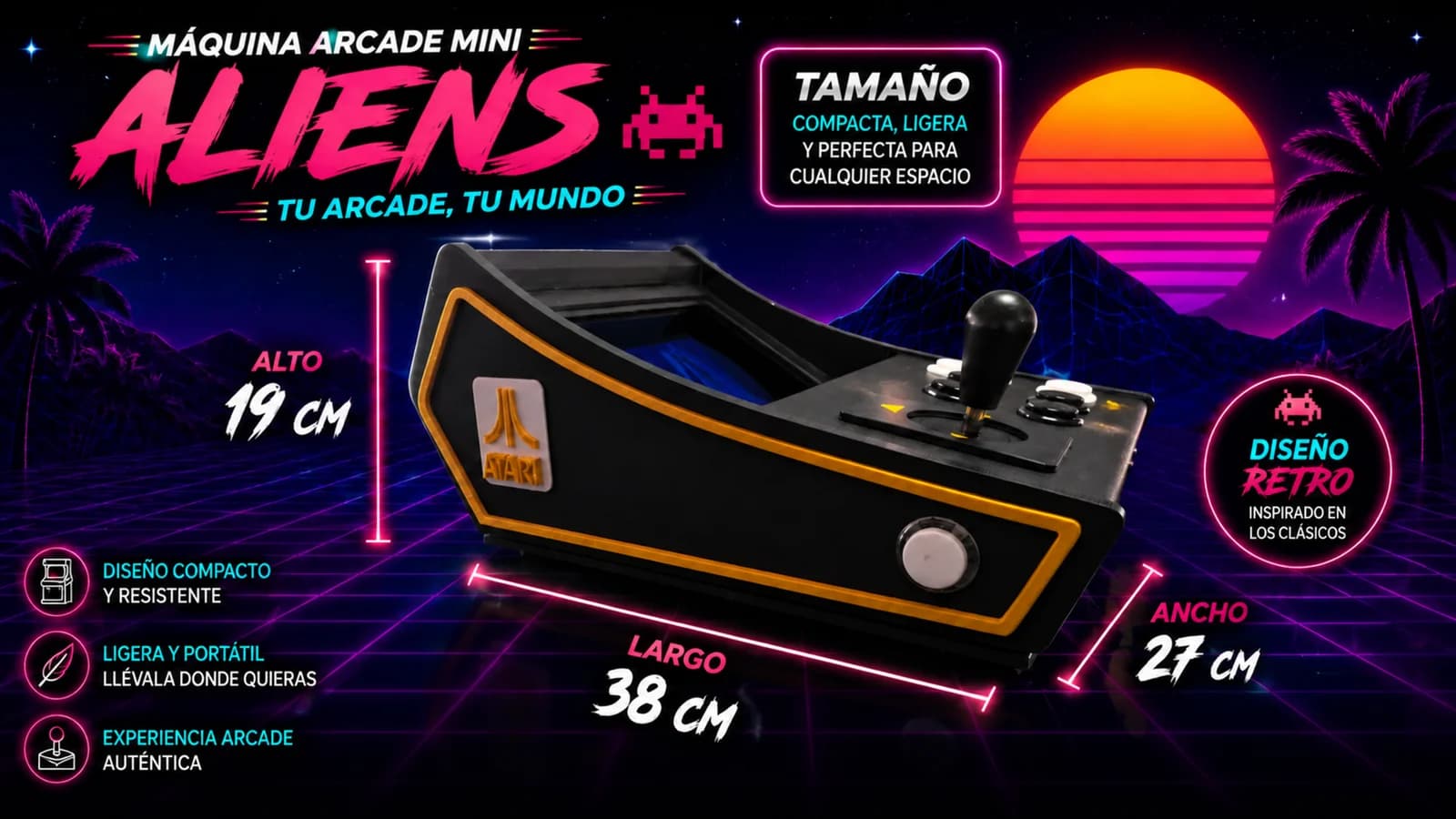 Arcade Mini Aliens Slim - Image 1