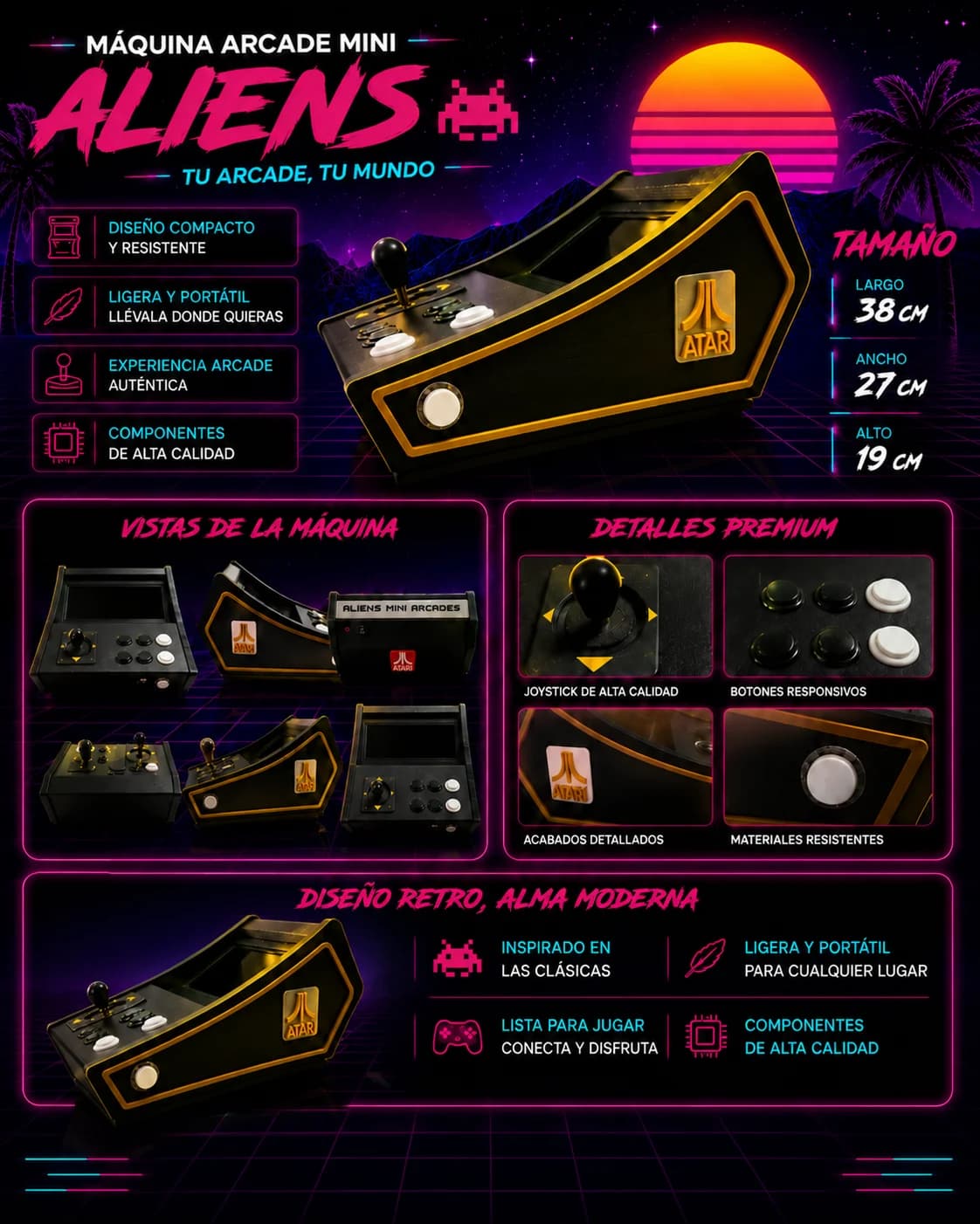 Arcade Mini Aliens Slim - Image 2