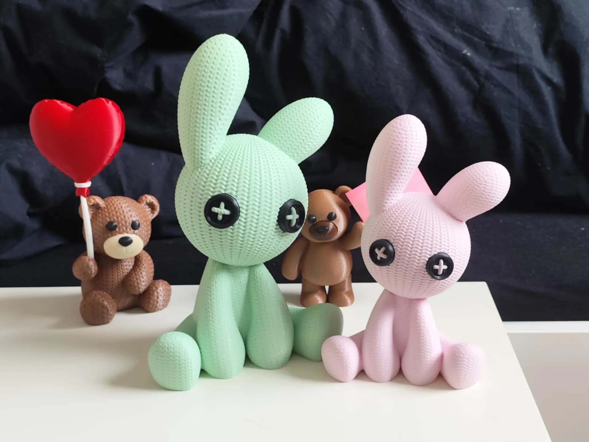 Knitted Bunny Figurine - Image 2