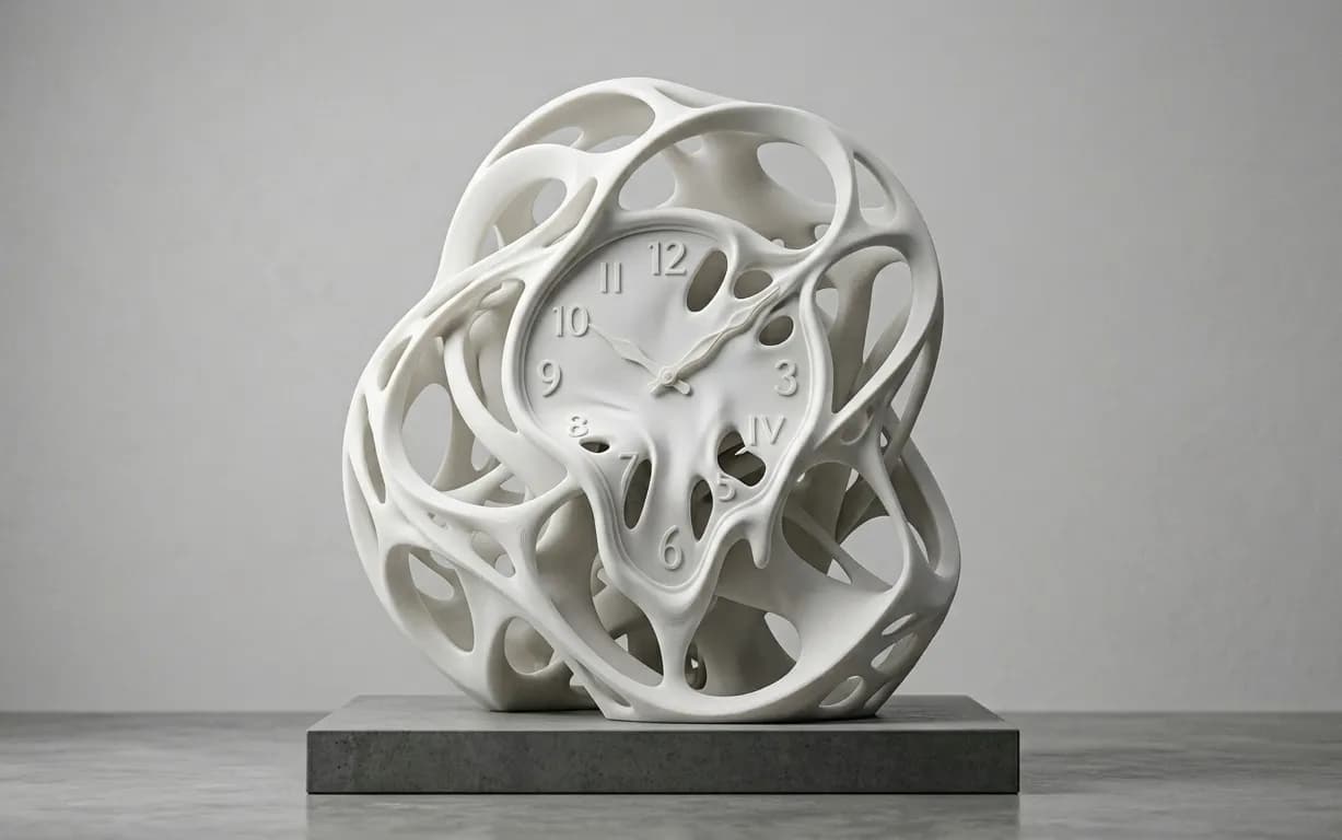 Melting Chronos Clock Sculpture - Image 1