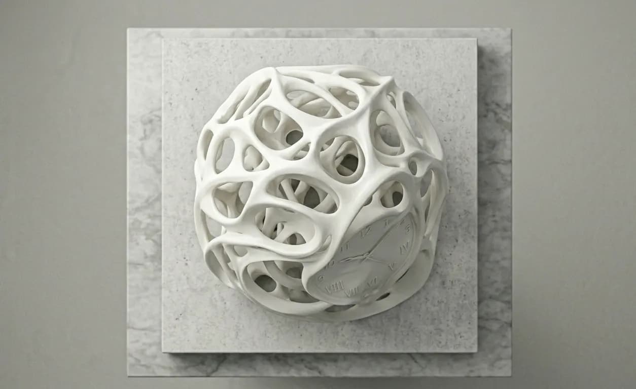 Melting Chronos Clock Sculpture - Image 3