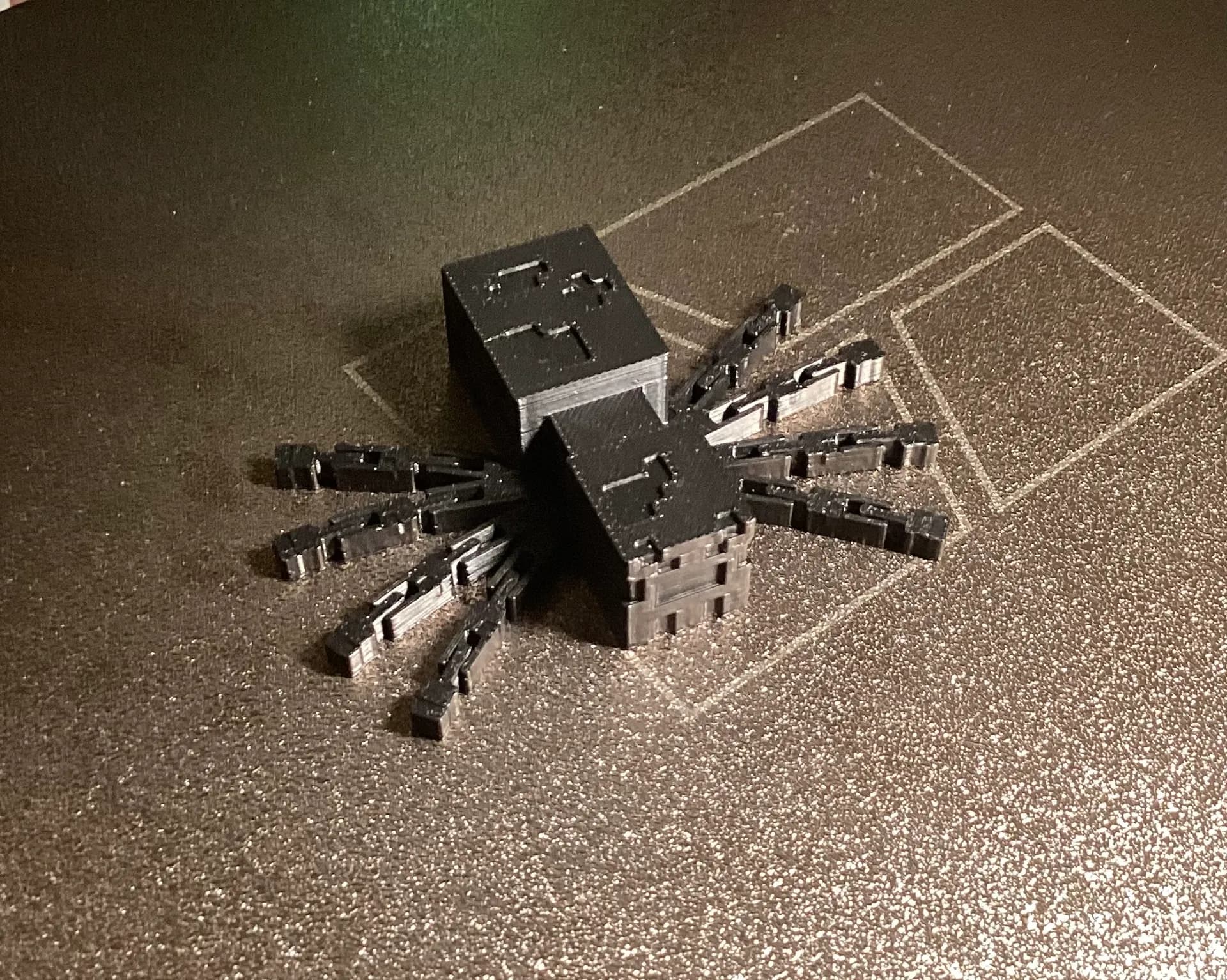 Araña articulada estilo Minecraft - Image 1
