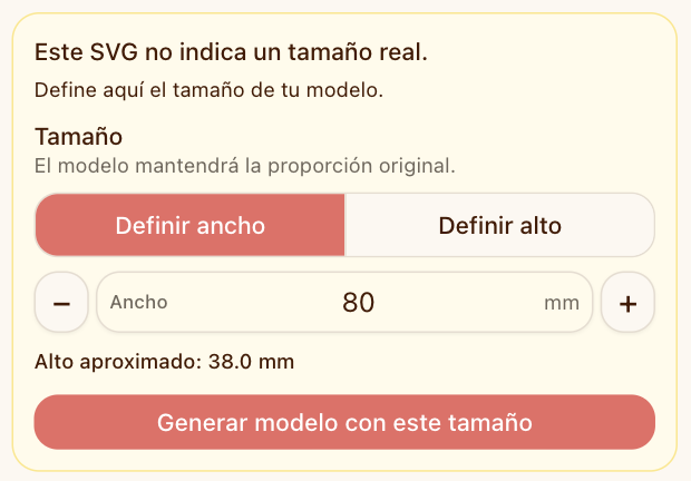 Controles de tamaño del modelo